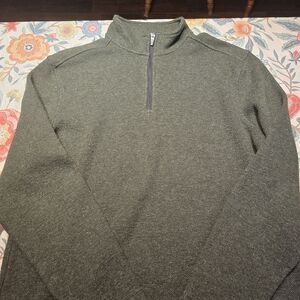 Men's Forest Green Zip-Up Sweater